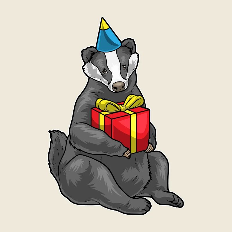 Badger Birthday Party Hat