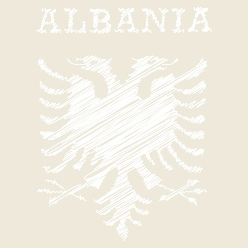 Albania, scribble white