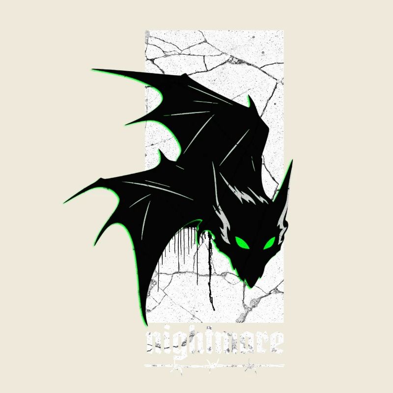 Nightmare Bat – Gothic Horror Vampir Kreatur Kunst