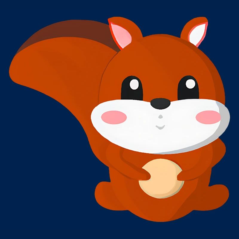 cute squirrel with a nut and