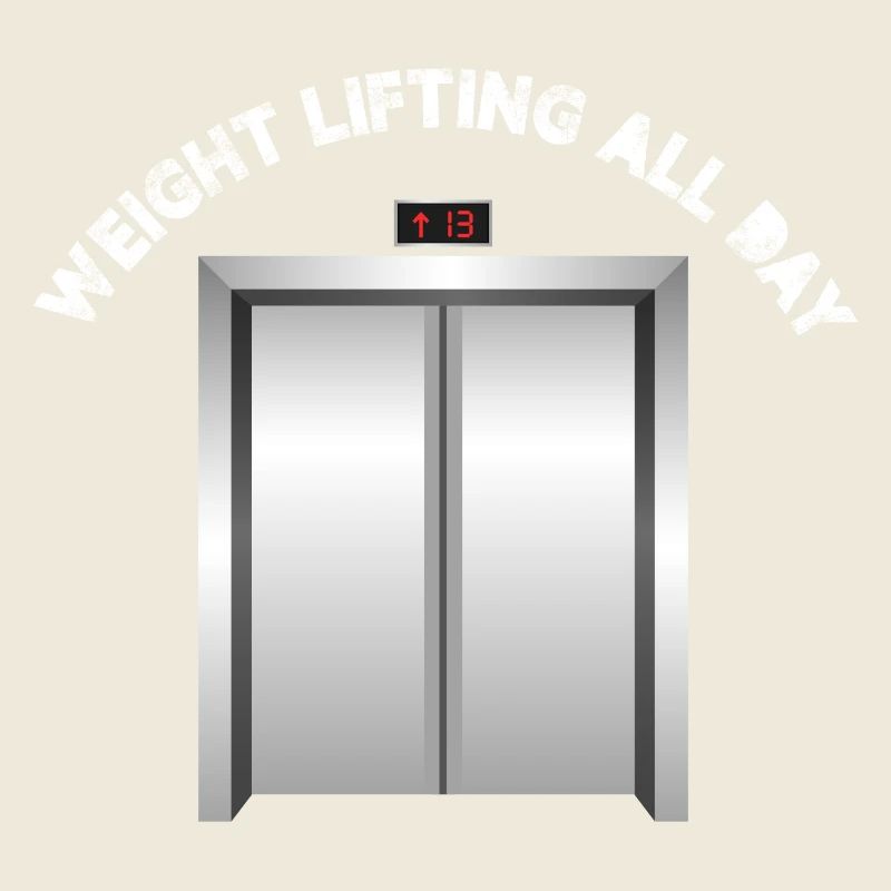 Weight lifting All Day elevator mechanic