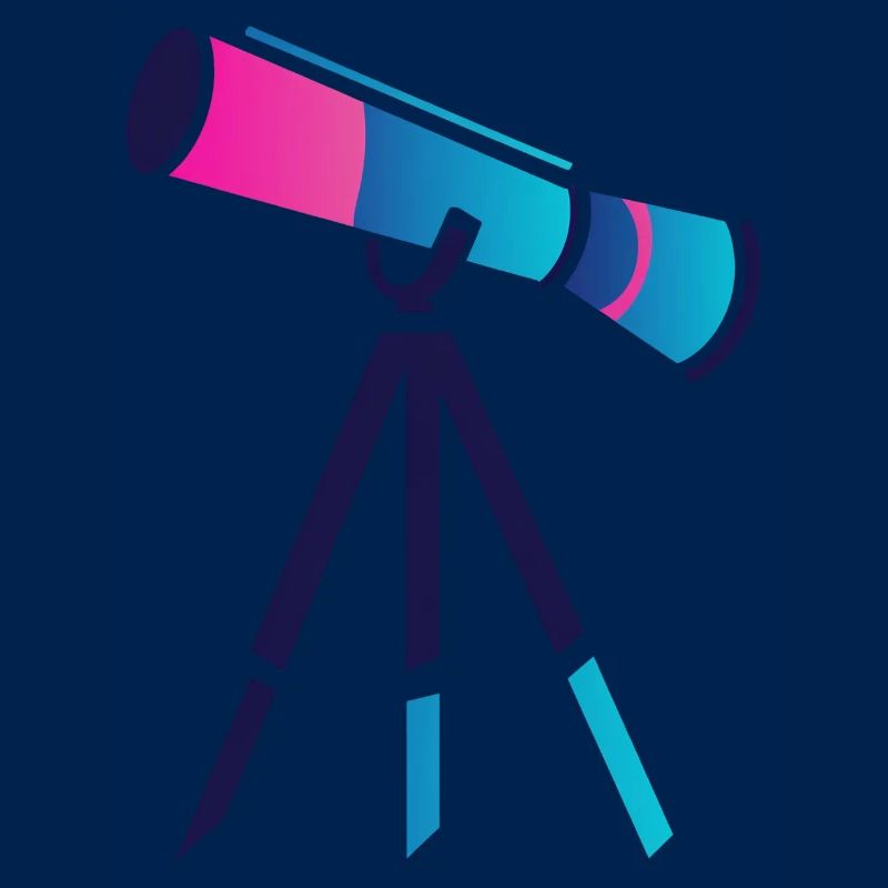 Conception de télescope plat et coloré