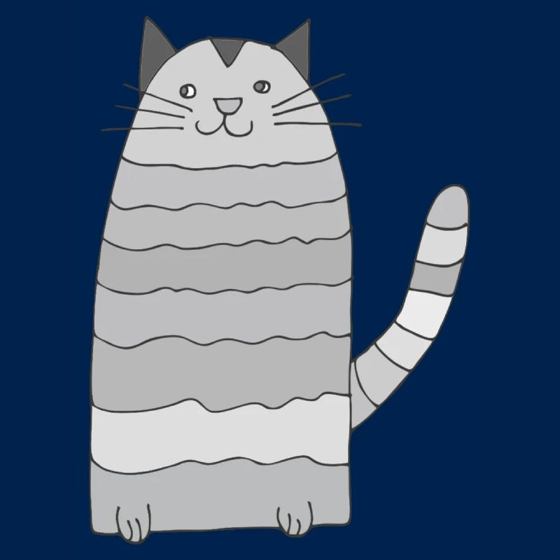 katze geringelt graustufen