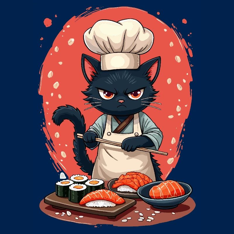 Sushi Chef Cat