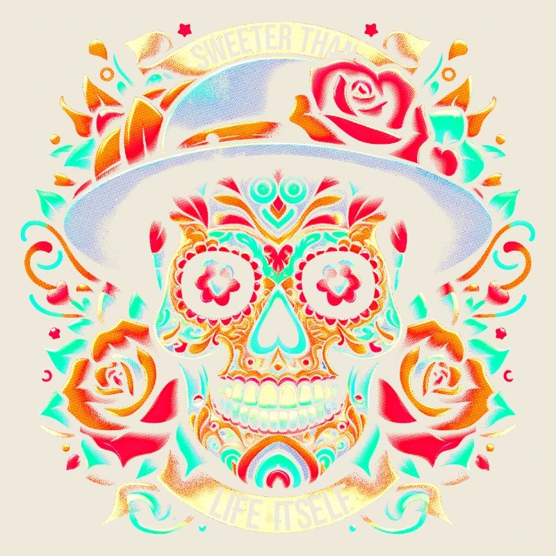 Mexican Catrina Skull - Sweeter Than Life Itself