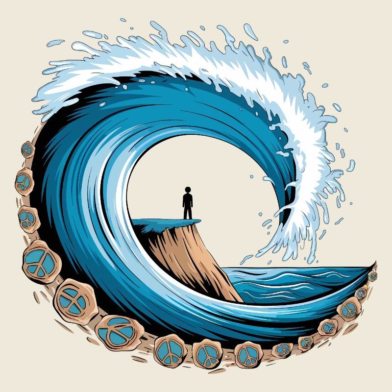 Peaceful Ocean Wave with Surf Vibes