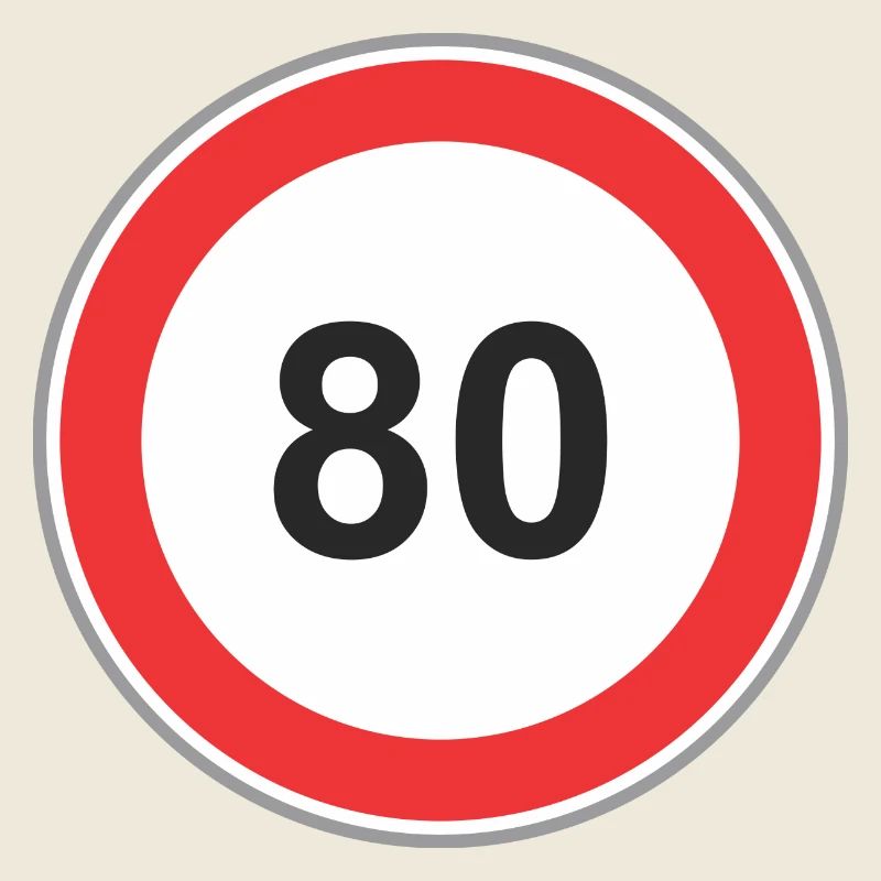 Panneau routier 80