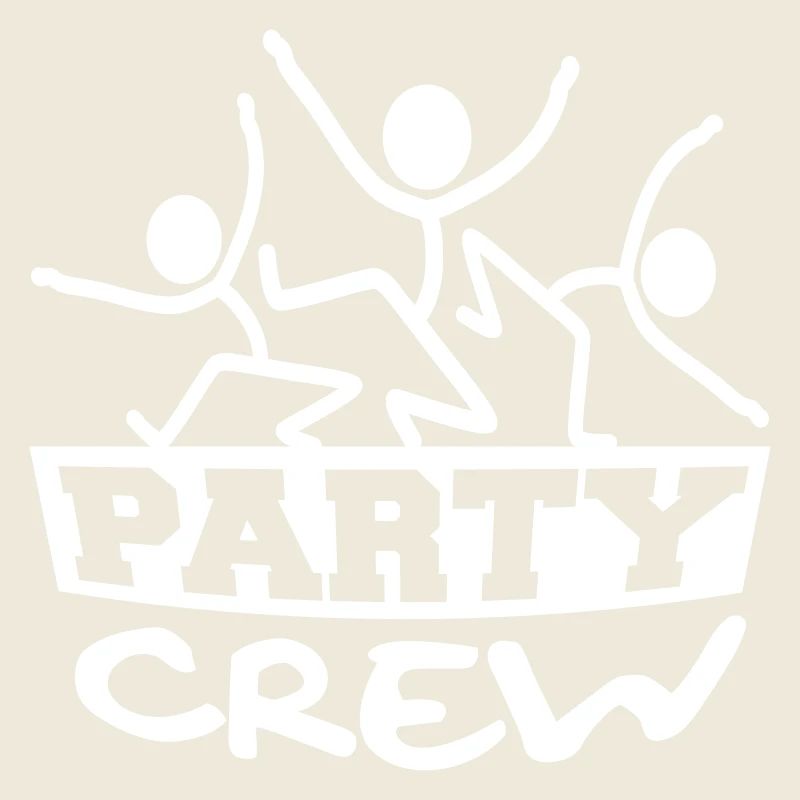 3 Party Crew Strichmännchen Team Freunde Mitglied
