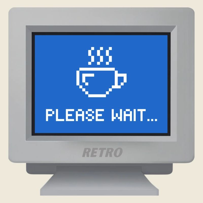 CRT design - Fond d'écran "please wait"