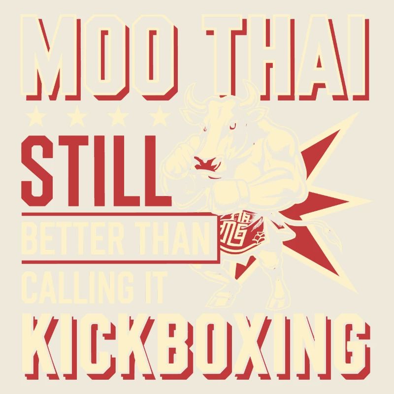 Witziges Muay Thai Sprüche-Design