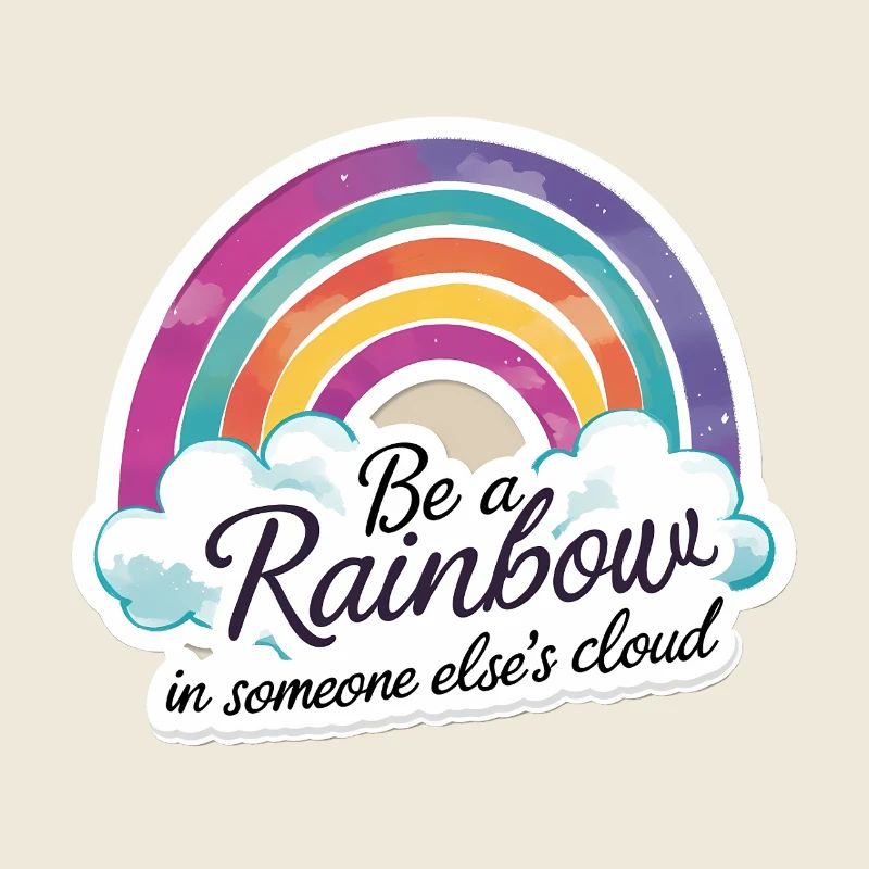 Sei ein Regenbogen in der Wolke eines anderen Bunten