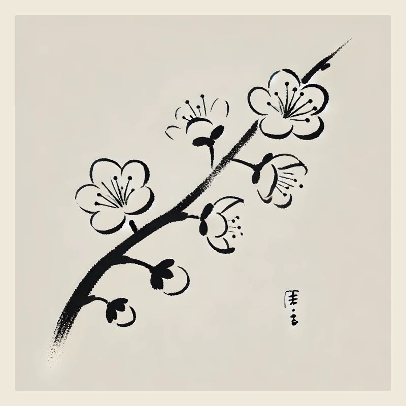 Japanese-style plum blossoms