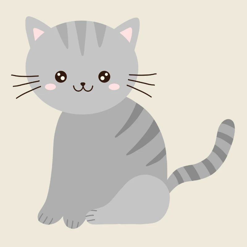 süße graue Katze
