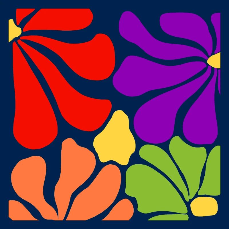 Explosion Florale - Design Coloré et Dynamique