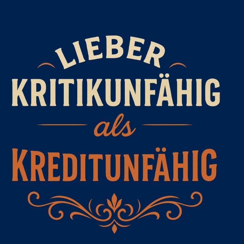 Lieber Kritikunfaehig als Kreditunfaehig