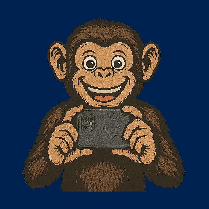 Affe mit Smartphone