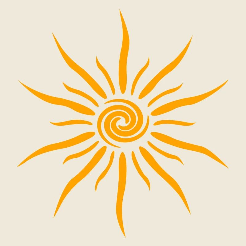 Soleil jaune éclatant