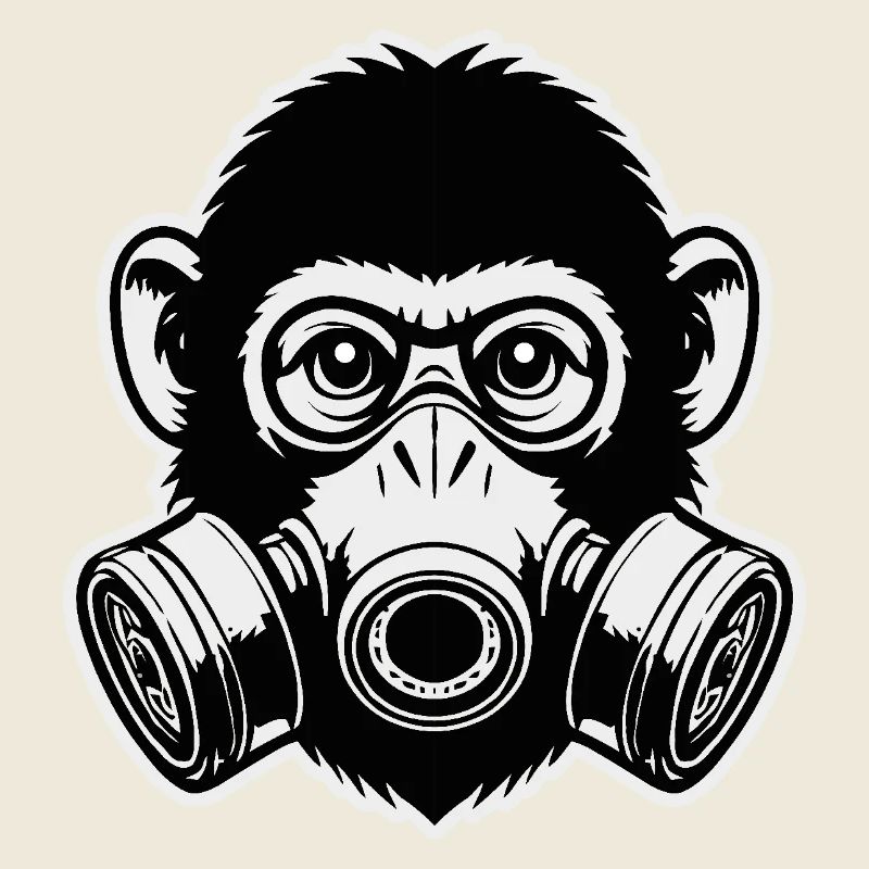 Masque à gaz de singe