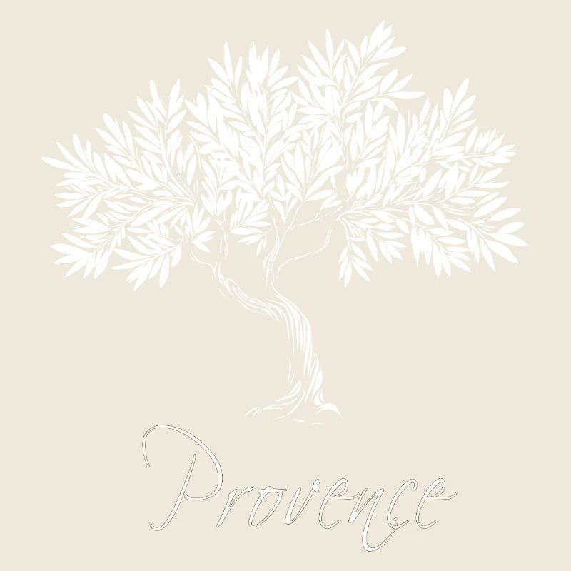 Provence white Mediterranean olive tree, chic