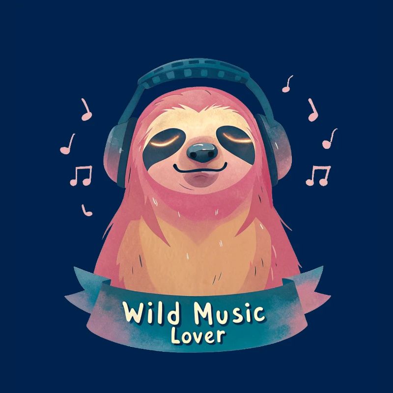 Faultier Musikliebhaber