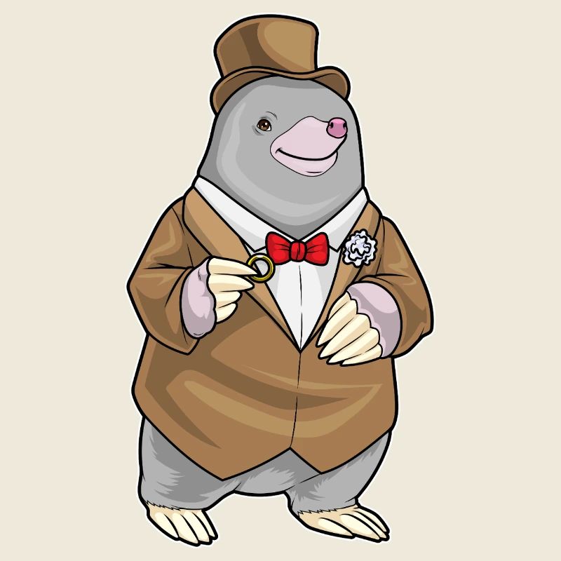 Maulwurf Bräutigam Ehering Hochzeit