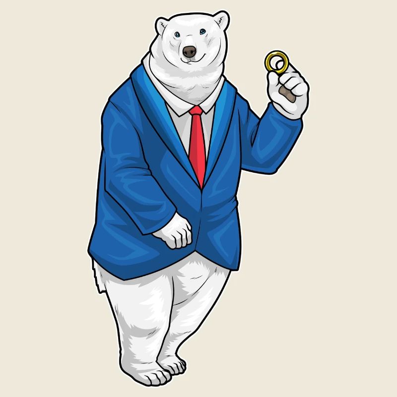 Eisbär Bräutigam Ehering Hochzeit