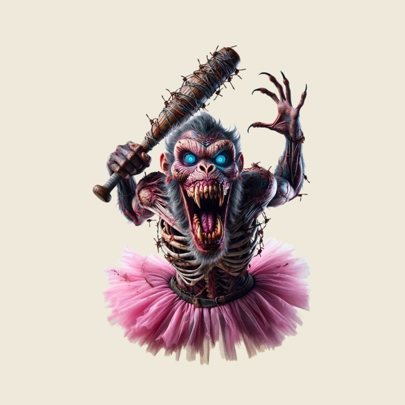 Zombie Affe im Tutu