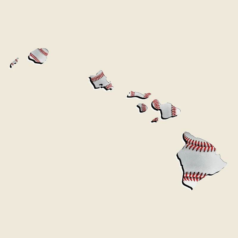 Le vrai baseball sur la carte de l’État d’Hawaï