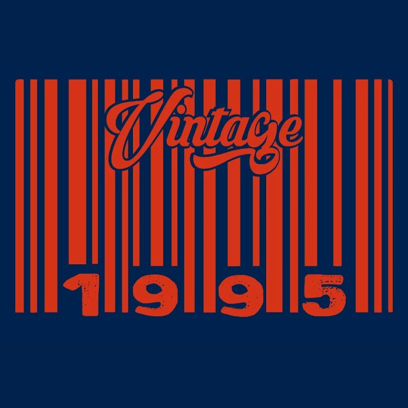 vintage 1995 né en 1995 30 ans bar code anniversai