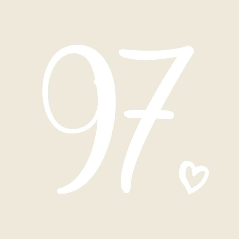 Cute Number 97, 97 Years Old, 97th Birthday Gift