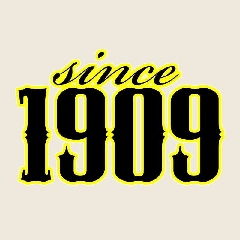 since 1909 (black)