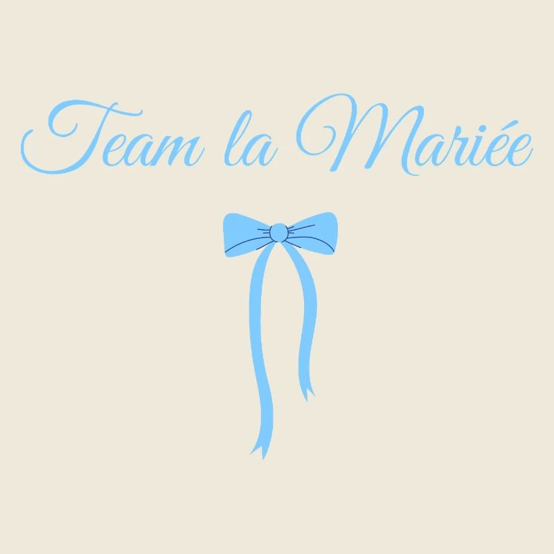 Team Die Braut Blaue Schleife