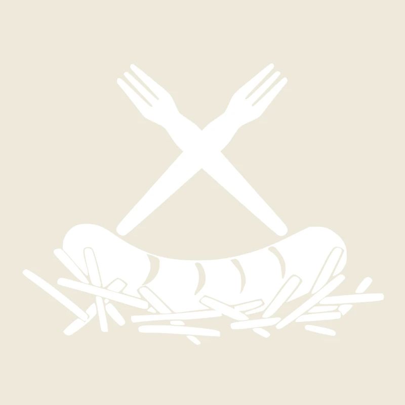 Frites Currywurst Fourchettes à frites Logo