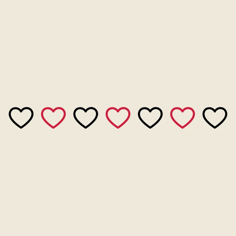 Hearts Symbol Line