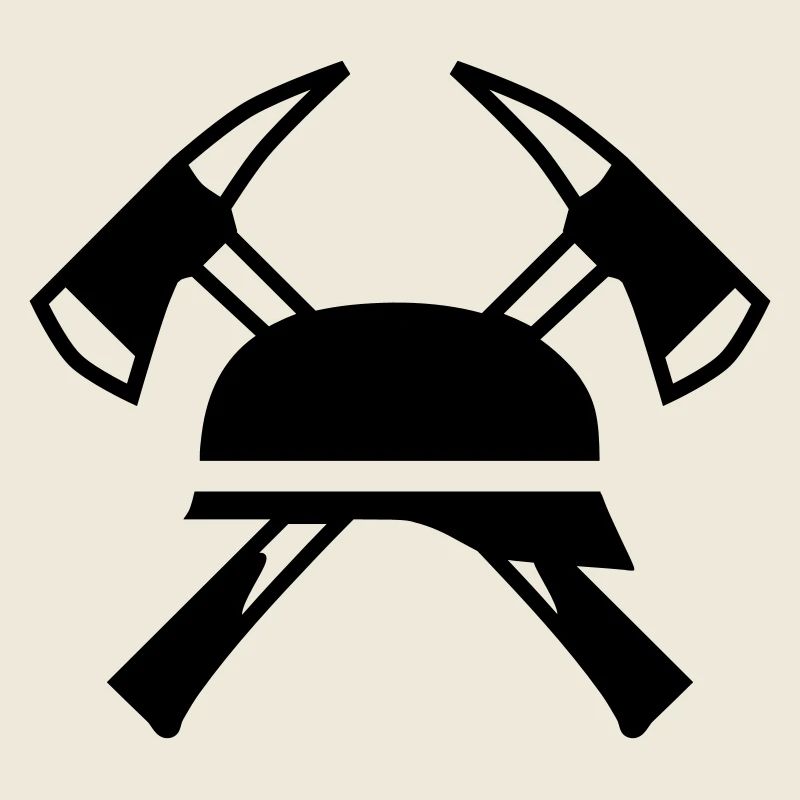 Casque feu et axes croisés