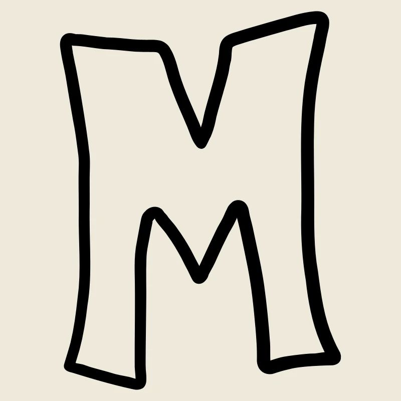 Buchstabe M Comic Cartoon