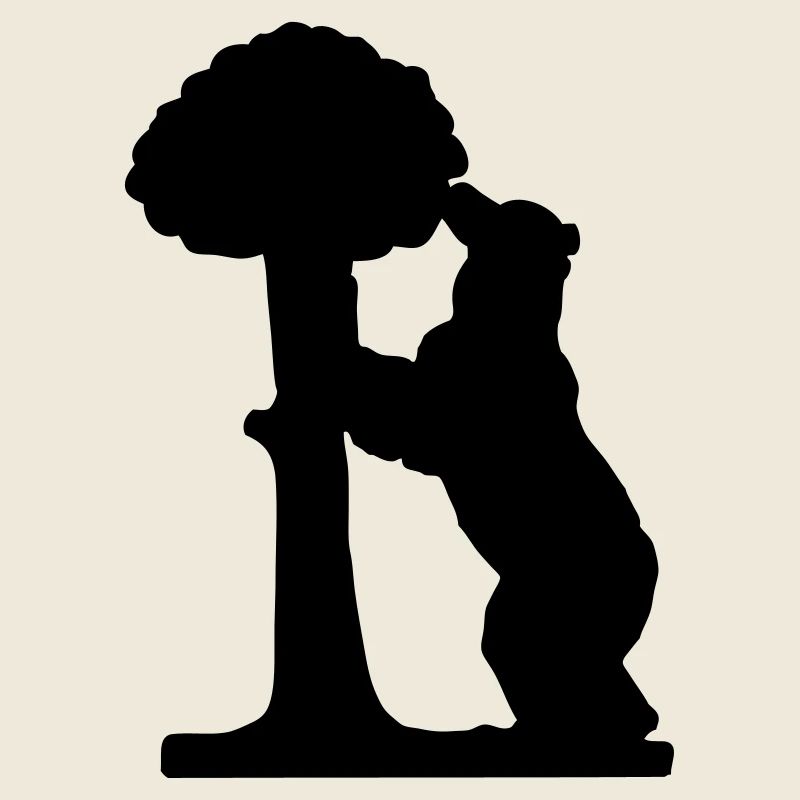 dessin silhouette ours et l'arbousier madrid Spain