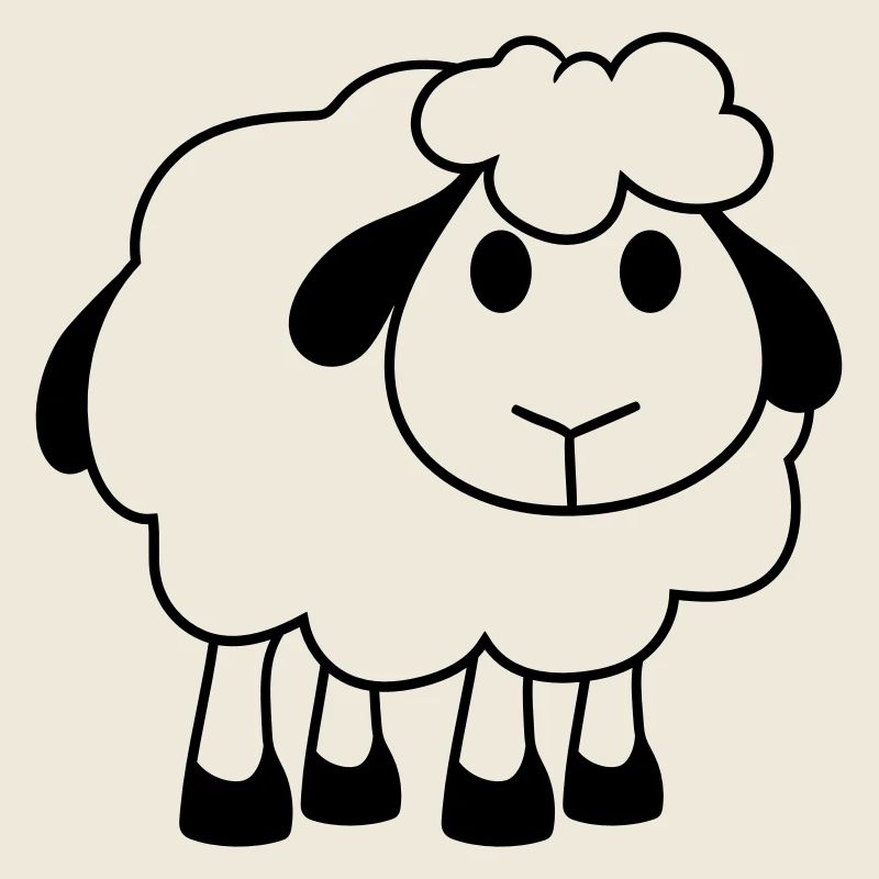 lamb baby funny small cute cute comic cartoon shee
