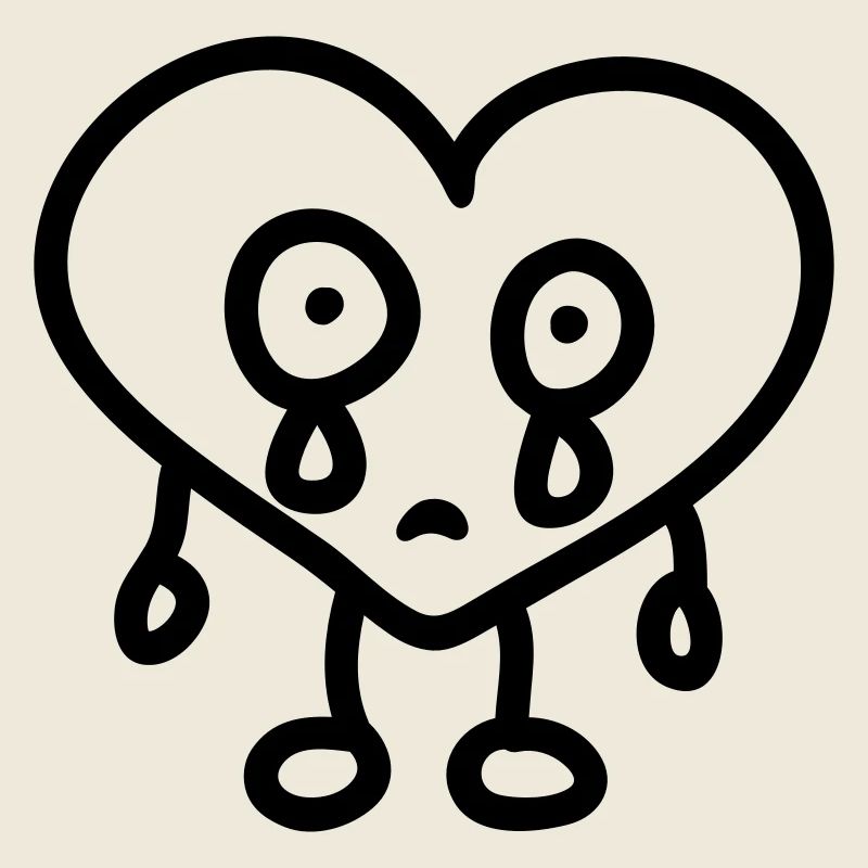 weeping heart - line