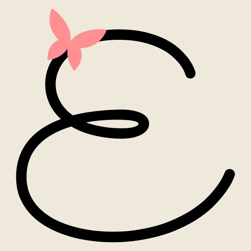 Buchstabe E Schmetterlingsbuchstabe