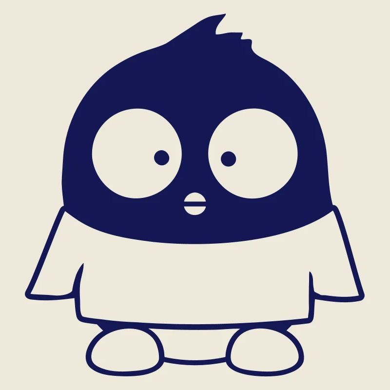 Mignon pingouin chemise bébé enfant bambin timide