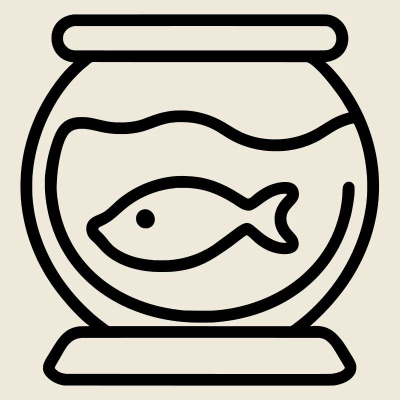 Icône de poisson - Conception de contour noir simple
