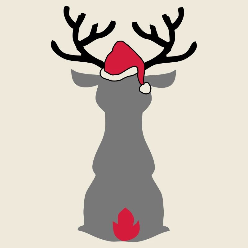 Orignal avec chapeau de Noël
