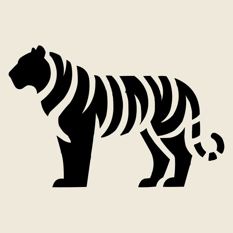 Silhouette de tigre