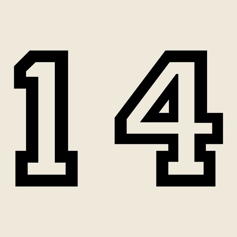 Nummer - 14 - vierzehn