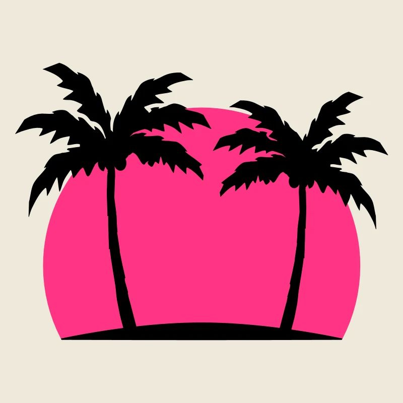 Miami Beach Palmen Sonne Pink Strand Meer