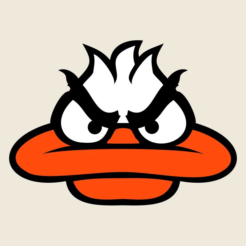 Ente guckt lustig böse wütend gemein sauer Blick