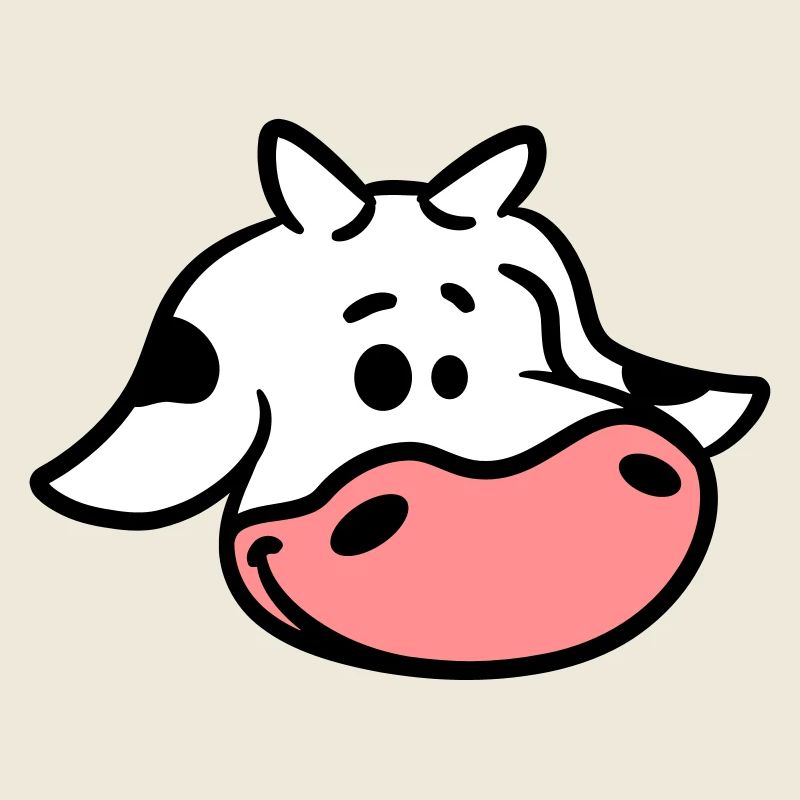 Süßes Kalb Kuh Gesicht