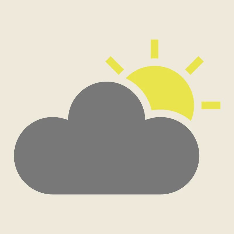 weather symbol - sun & cloud