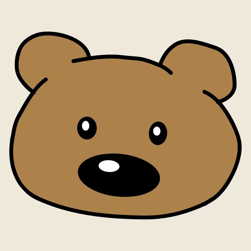 Cute Cute Cute Bear Face Brown Bear Head